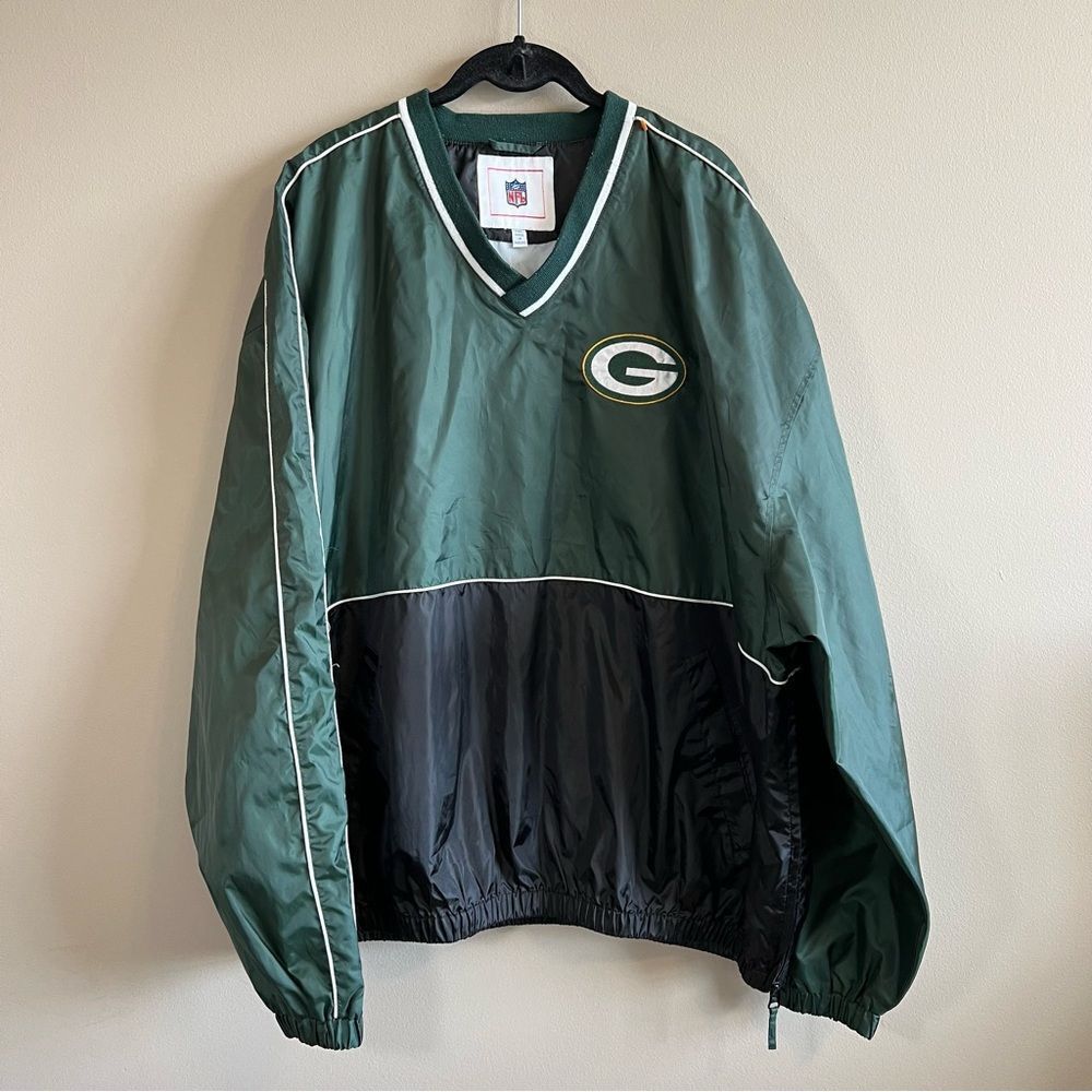 NFL Green and Black Green Bay Packers Windbreaker